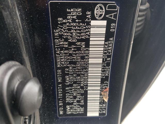 2T1BURHE5JC068383 2018 Toyota Corolla L