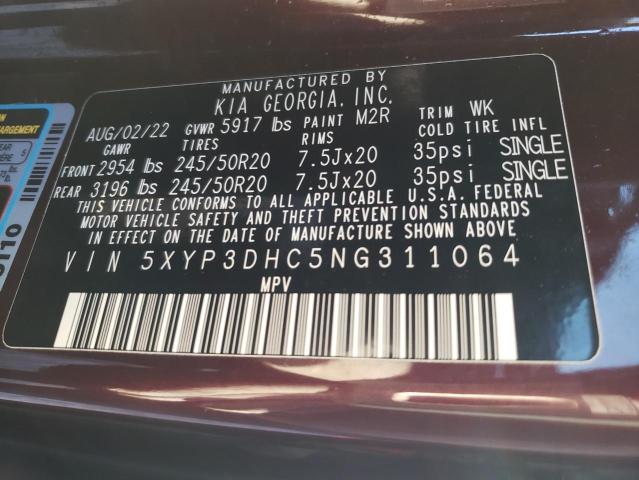5XYP3DHC5NG311064 KIA Telluride Ex