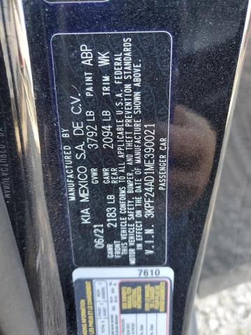 3KPF24AD1ME390021 KIA FORTE FE