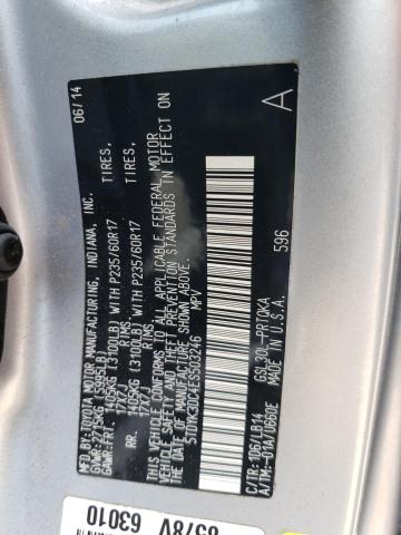 5TDYK3DC4ES503246 Toyota SIENNA XLE