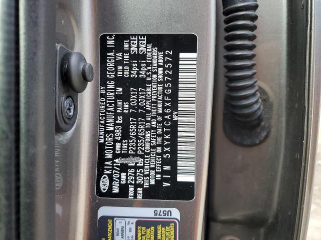5XYKTCA6XFG572572 KIA SORENTO LX
