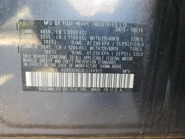 4S4BSENC3F3244912 Subaru Outback 3.6r Limited