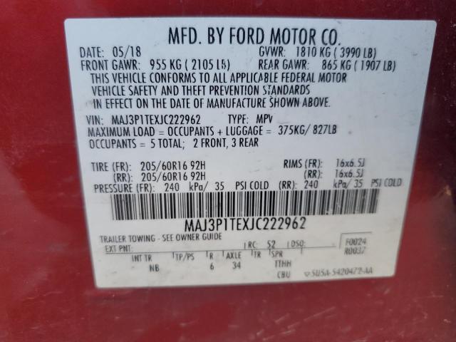 2018 FORD ECOSPORT S - MAJ3P1TEXJC222962