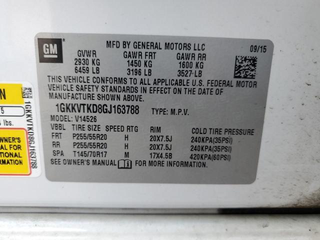 1GKKVTKD8GJ163788 GMC Acadia Denali