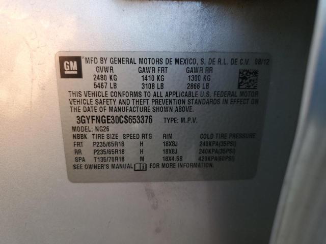 3GYFNGE30CS653376 Cadillac SRX