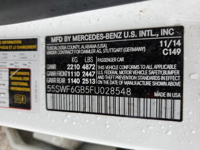 55SWF6GB5FU028548 2015 MERCEDES-BENZ C-CLASS, photo no. 12