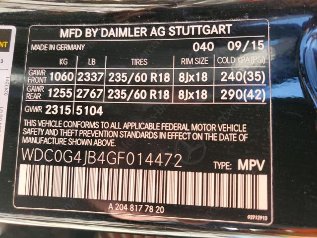 WDC0G4JB4GF014472 Mercedes-Benz GLC 300