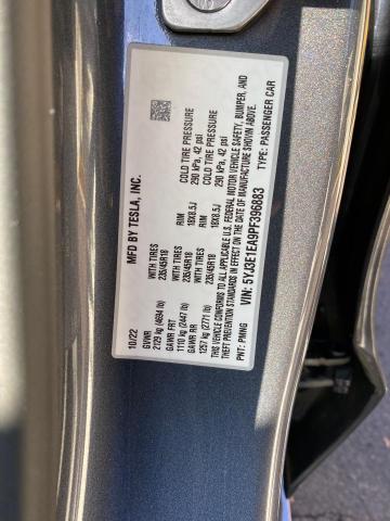5YJ3E1EA9PF396883 Tesla MODEL 3