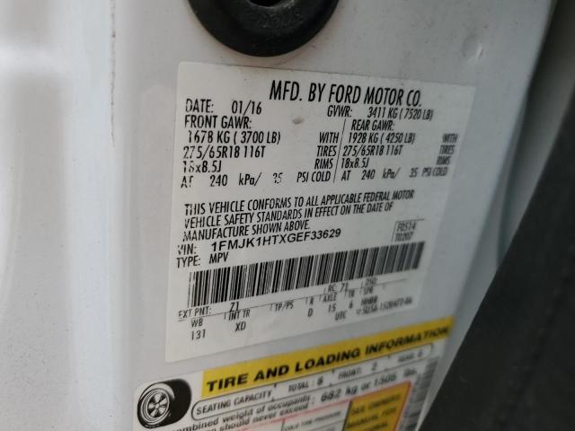 1FMJK1HTXGEF33629 Ford Expedition El Xlt