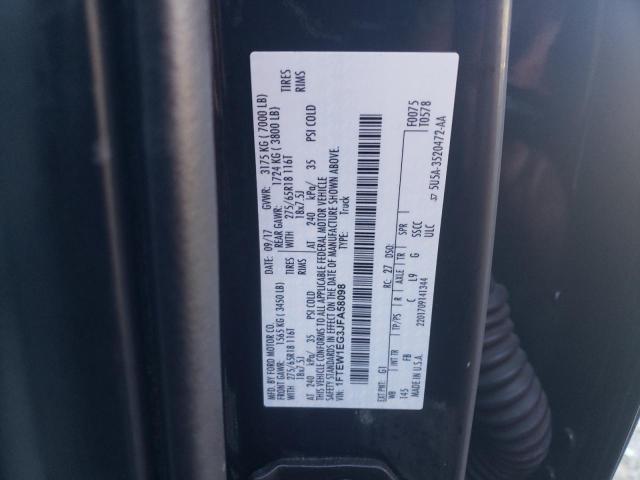 1FTEW1EG3JFA58098 Ford F150 Supercrew
