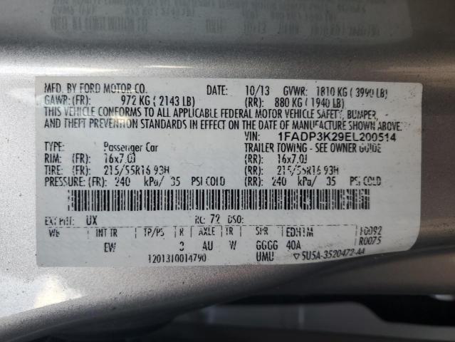 1FADP3K29EL200514 Ford FOCUS SE