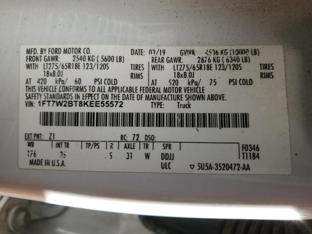 1FT7W2BT8KEE55572 Ford F250 Super Duty