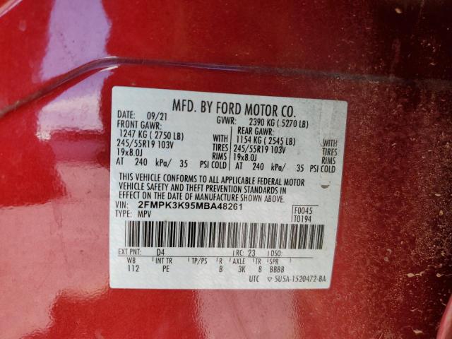 2FMPK3K95MBA48261 Ford Edge Titanium
