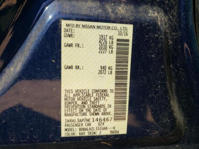 1N4AL3AP7HC146467 Nissan ALTIMA 2.5