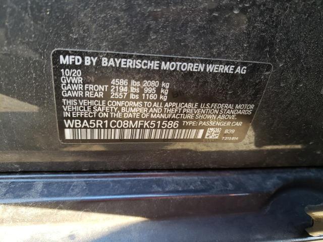 WBA5R1C08MFK51586 BMW 330I