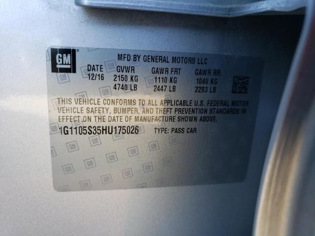 2017 CHEVROLET IMPALA LT - 1G1105S35HU175026
