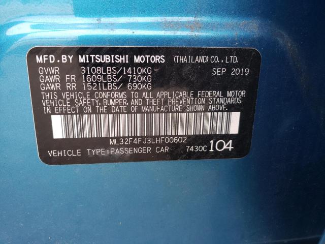 2020 MITSUBISHI MIRAGE G4 - ML32F4FJ3LHF00602