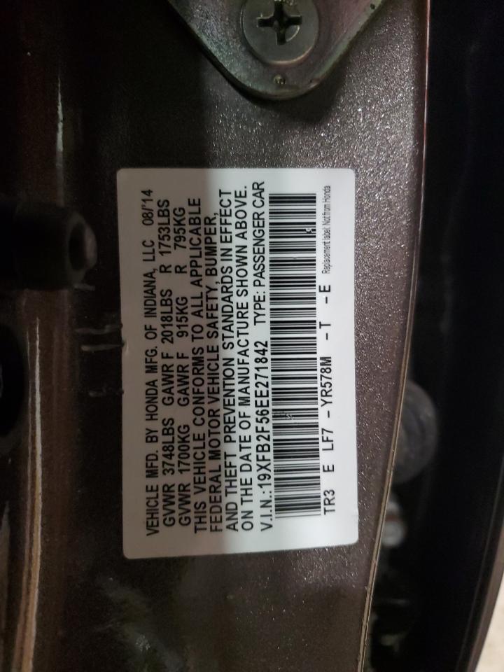 19XFB2F56EE271842 2014 Honda Civic Lx 19XFB2F56EE271842 2014 Honda Civic Lx