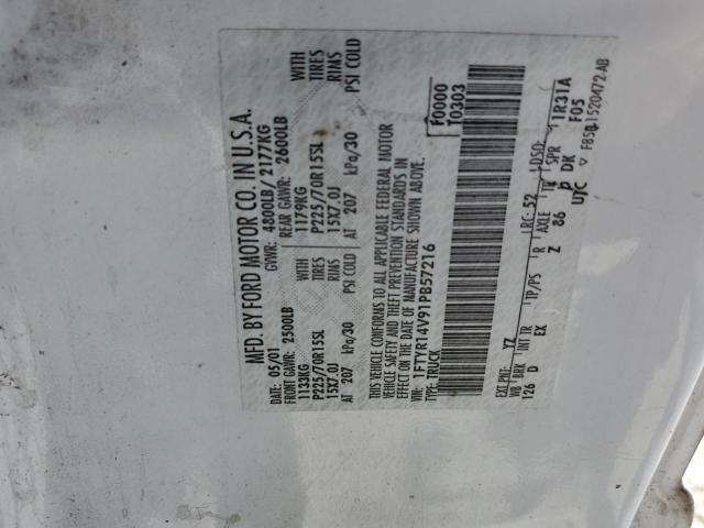 2001 Ford Ranger Super Cab VIN: 1FTYR14V91PB57216 Lot: 54913454