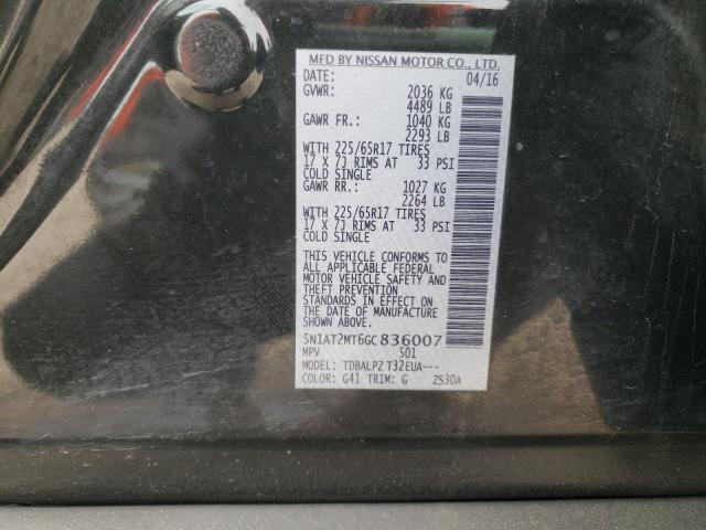 5N1AT2MT6GC836007 NISSAN ROGUE 2016