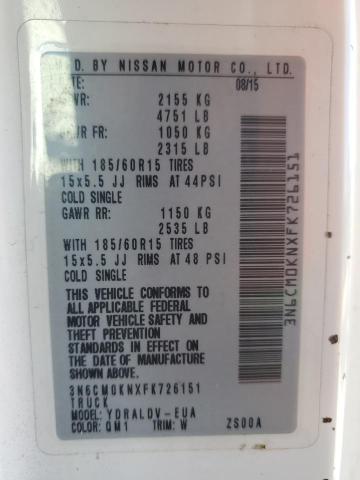 3N6CM0KNXFK726151 Nissan NV200 2.5S