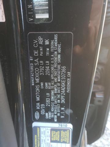 3KPF24AD6KE107366 KIA FORTE FE