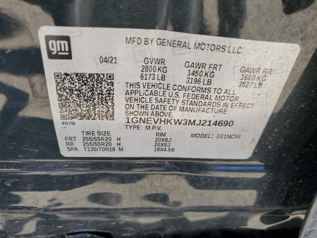 2021 CHEVROLET TRAVERSE L - 1GNEVHKW3MJ214690