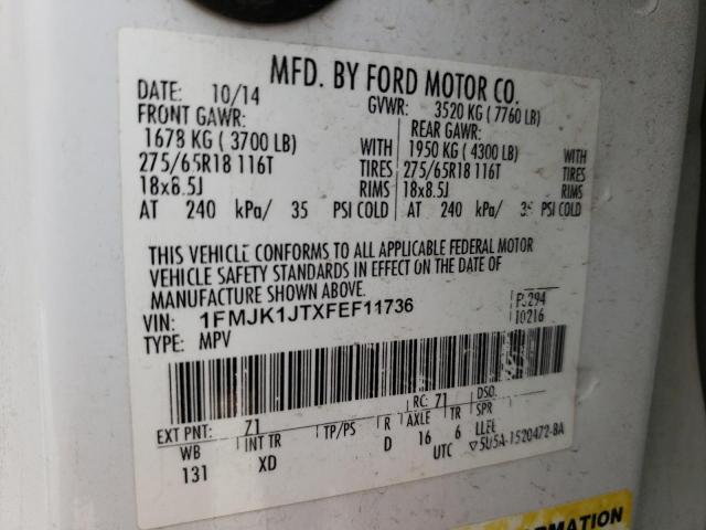 2015 FORD EXPEDITION - 1FMJK1JTXFEF11736