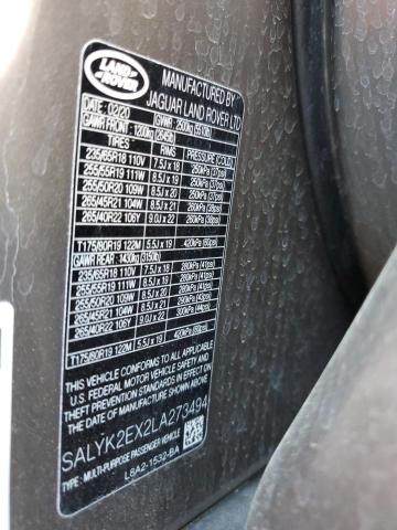 SALYK2EX2LA273494 Land Rover RANGE ROVE