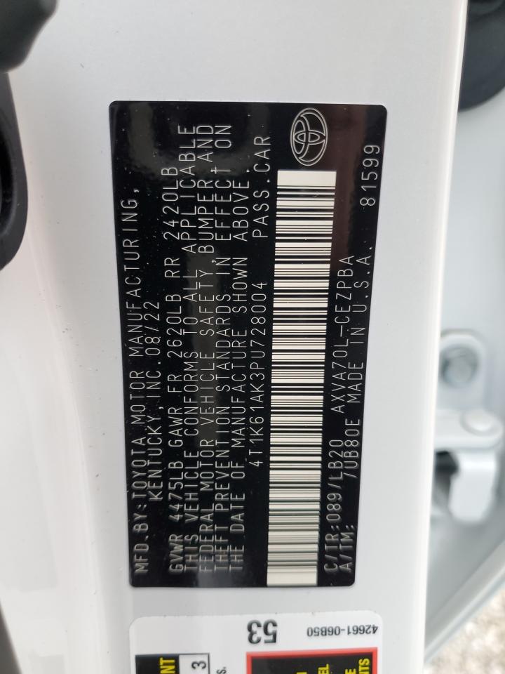 4T1K61AK3PU728004 TOYOTA CAMRY 2023