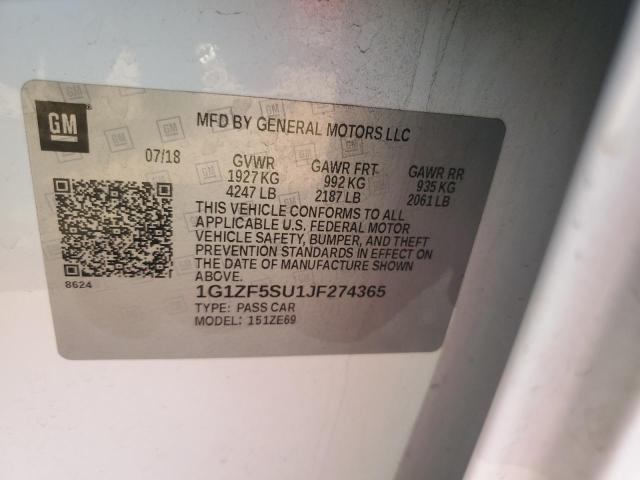 2018 CHEVROLET MALIBU HYB - 1G1ZF5SU1JF274365