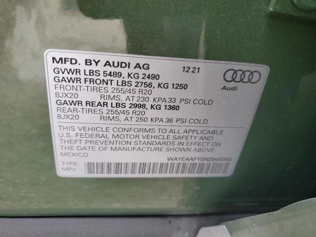 WA1EAAFY0N2049386 Audi Q5 Premium Plus 45