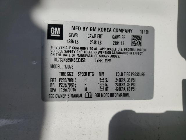 KL7CJKSB5MB333158 Chevrolet Trax LS 13