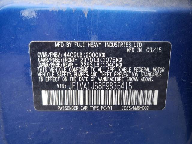 JF1VA1J68F9835415 Subaru Wrx Limited