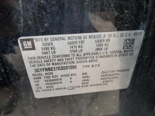 3GYFNBE37GS501099 Cadillac Srx Luxury Collection