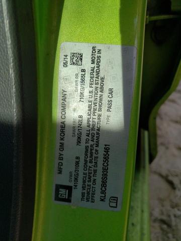 2016 CHEVROLET SPARK KL8CB6S93EC565461