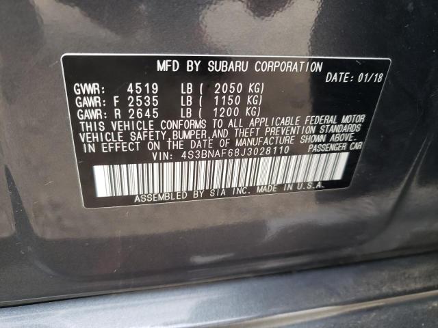 2018 SUBARU LEGACY 4S3BNAF68J3028110