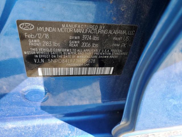 Hyundai ELANTRA SEL 2018 5NPD84LF7JH323628 Image 12