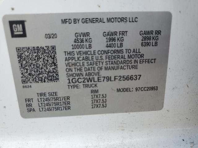 2020 CHEVROLET SILVERADO - 1GC2WLE79LF256637