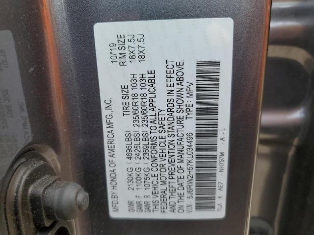 5J6RW2H57KL034496 Honda CR-V EX