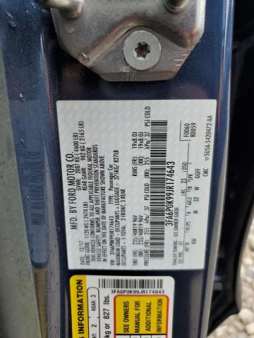 3FA6P0K99JR174643 2018 FORD FUSION, photo no. 12