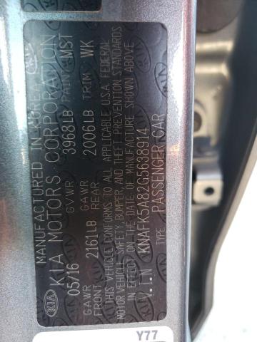 KNAFK5A82G5638914 KIA FORTE LX