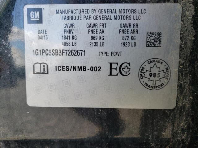 2015 CHEVROLET CRUZE LT - 1G1PC5SB3F7262671