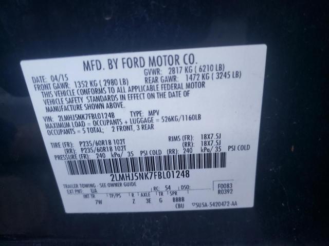 2LMHJ5NK7FBL01248 Lincoln MKT