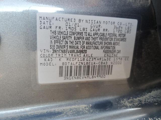 3N1CN8EV4ML849920 2021 Nissan Versa Sv