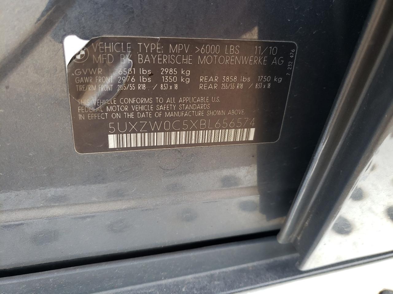 5UXZW0C5XBL656574 2011 BMW X5 xDrive35D