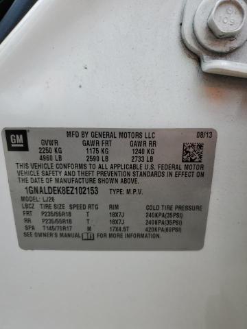 1GNALDEK8EZ102153 Chevrolet Equinox Ltz