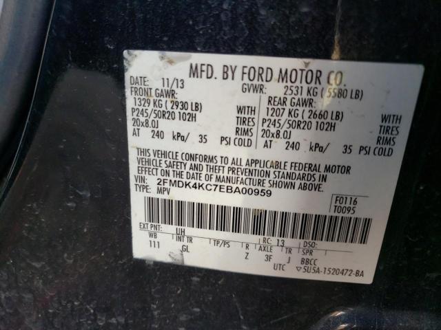 2FMDK4KC7EBA00959 | 2014 FORD EDGE LIMIT