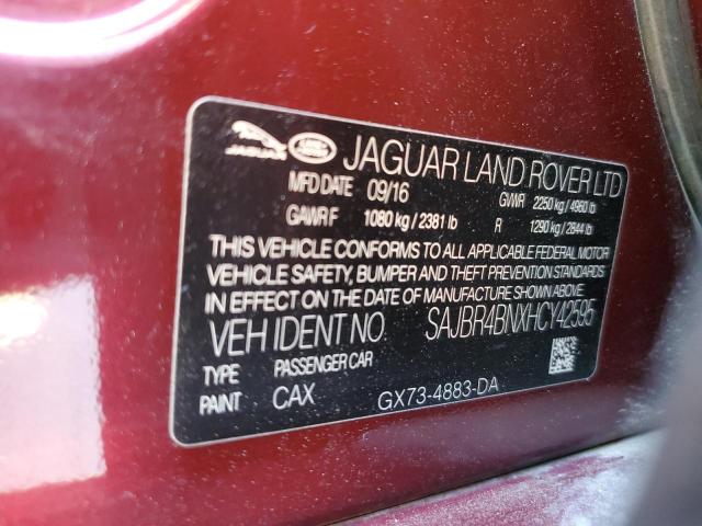 2017 Jaguar Xf VIN: SAJBR4BNXHCY42595 Lot: 73224423