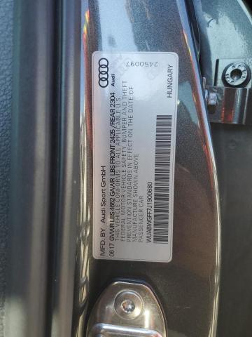 2018 AUDI RS3 - WUABWGFF7J1900680